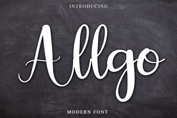Allgo: A Script Handwritten Font for Editorial Designers and Content Creators