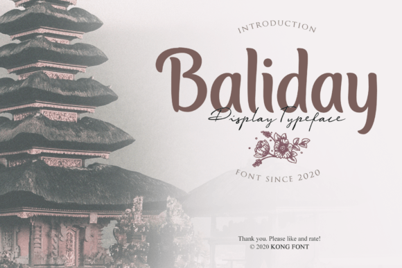 Baliday Font for Creative Design