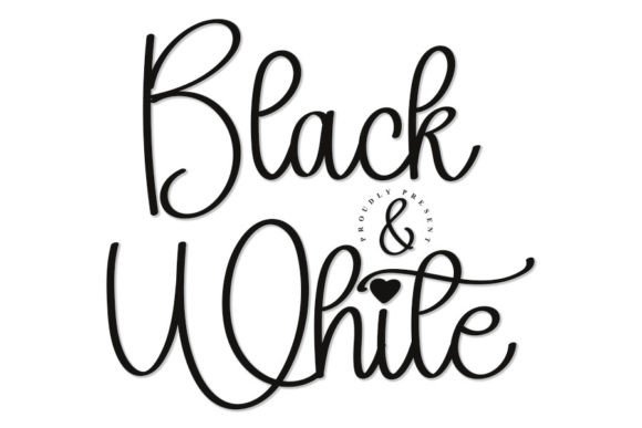 Black and White Font for Web Design
