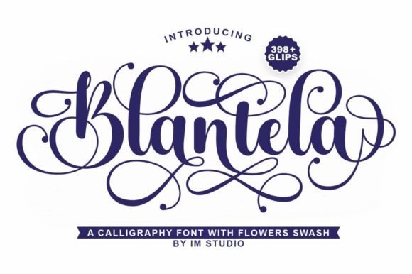 Blantela Font: A Romantic Script for Creative Projects