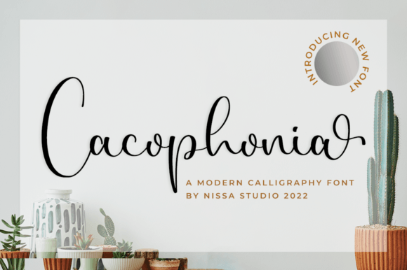 Cacophonia Font: Elegant Handwritten Design