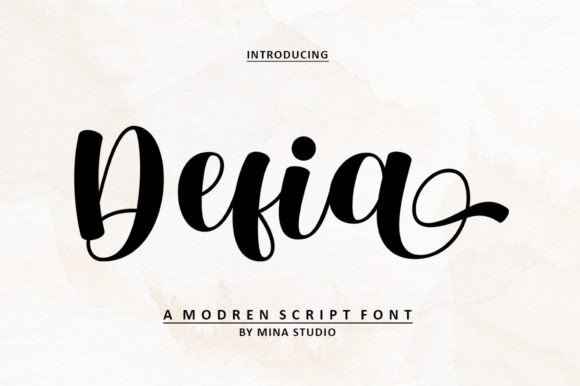 Defia Font: Elegant Script for Digital Design