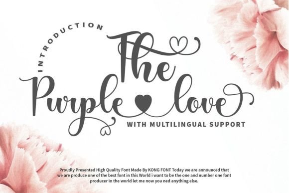 The Purple Love Font
